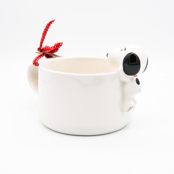 Rae Dunn x Peanuts Soup Mug, Snoopy Figurine CHRISTMASTIME Soup Bowl Gift - Picture 8 of 13